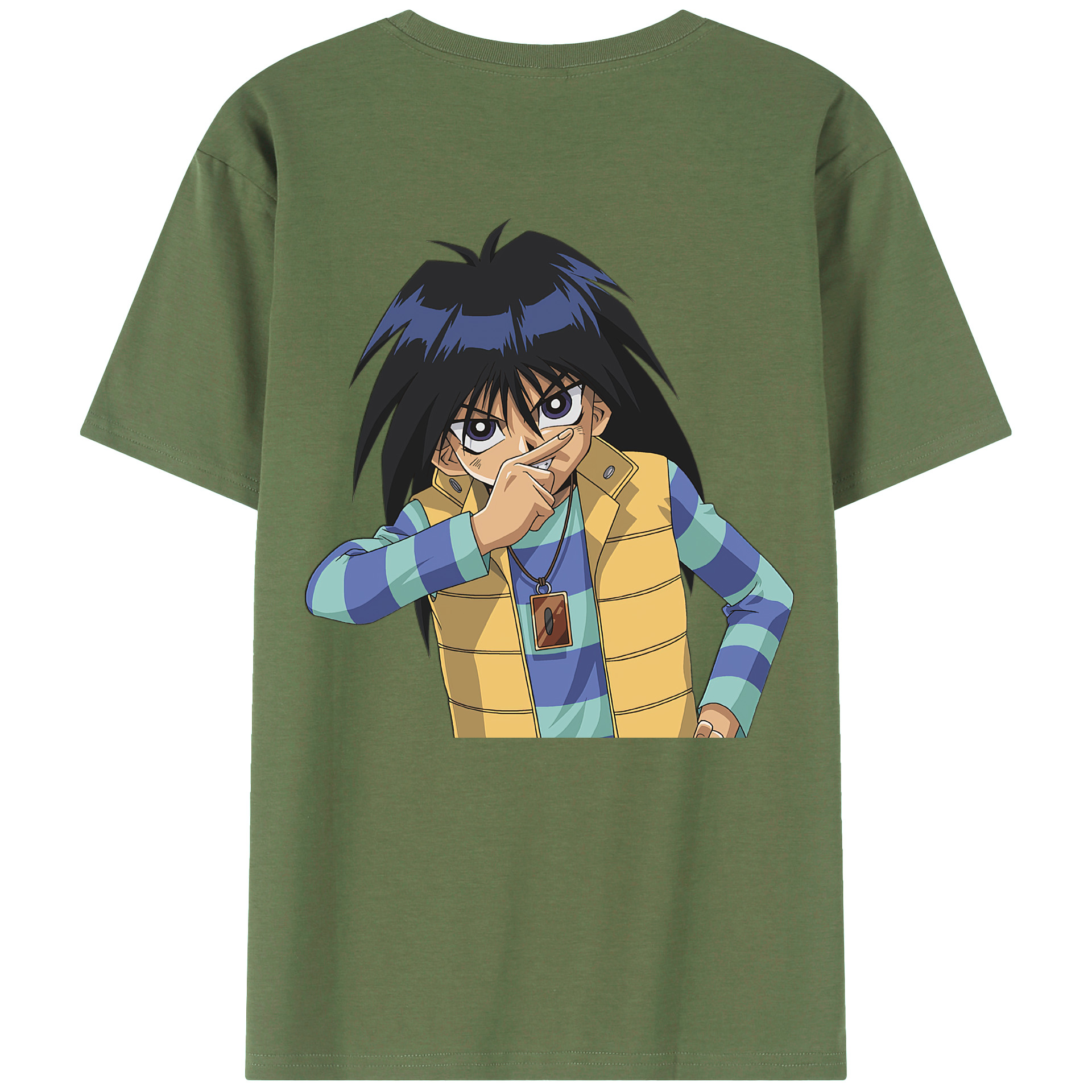（画像用） 遊☆戯☆王 Yu-Gi-Oh! 綿100％ メンズ半袖Tシャツ（バックプリント） 通気性